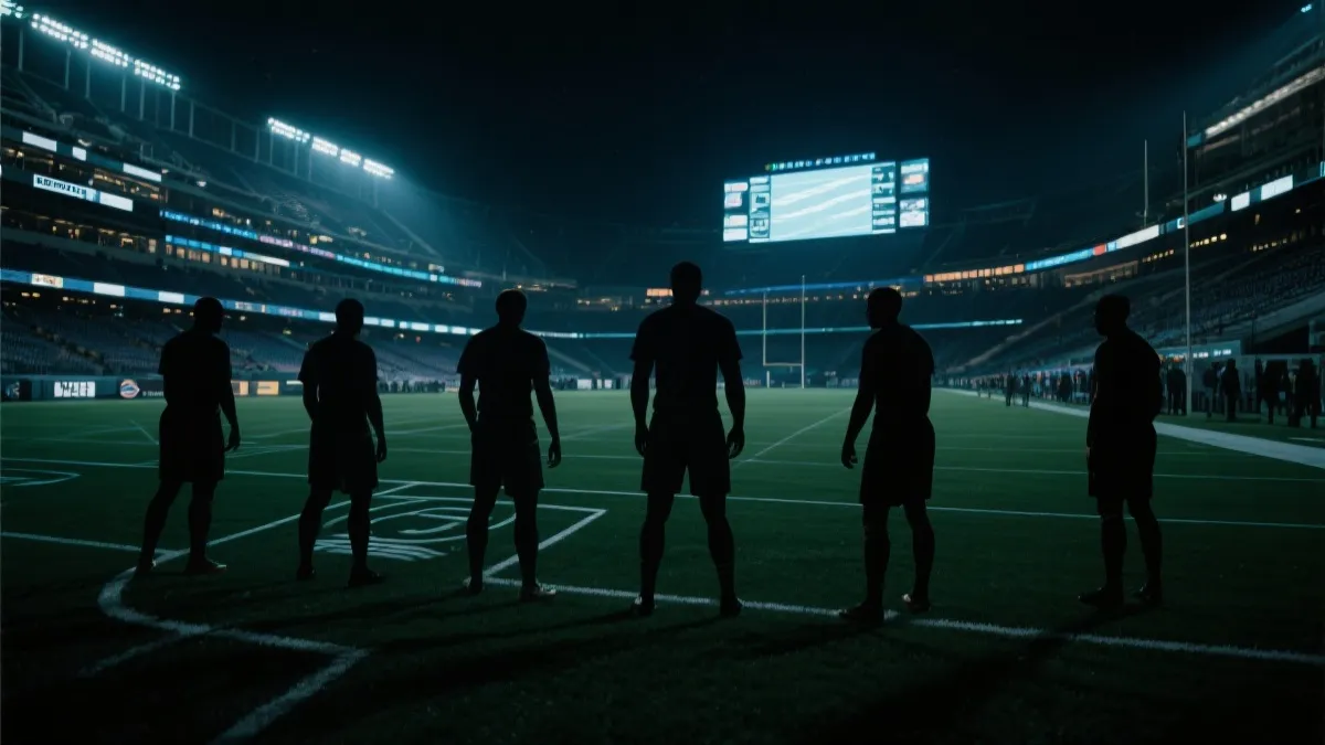 2026世界杯决赛前瞻视觉：北美夜色球场、战术板与球员剪影